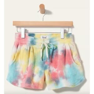 FEAT Pastel Tie Dye BlanketBlend Shorts Womens Medium NWOT
